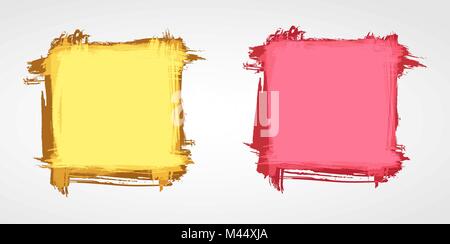 Colorato Vector grunge di raccolta dei rettangoli Illustrazione Vettoriale