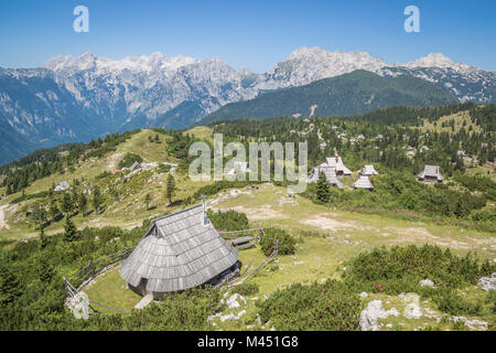 Velika planina altopiano centrale regione slovena, Slovenia. Foto Stock