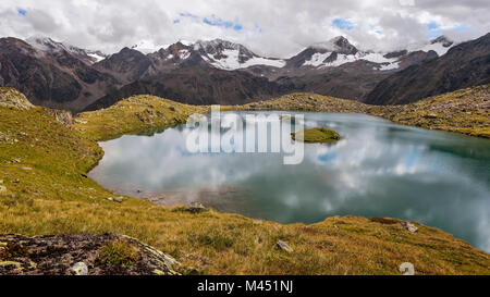 Mutterbergersee, Wilde Wasser Weg, Stubaital, Neustift am Stubaital, terra di Innsbruck, in Tirolo Tirolo, Austria, Europa Foto Stock