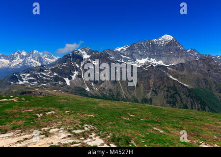 Monte Leone dal Monte Teggiolo, val Divedro, provincia di Verbano Cusio-Ossola, Piemonte, Italia Foto Stock