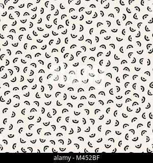 Vettore di Seamless pattern caotica. Casualmente disperse forme geometriche. Sfondo astratto Illustrazione Vettoriale