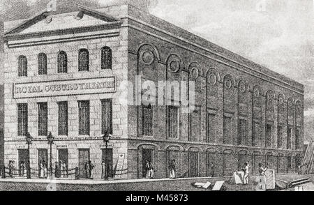 Il Royal Coburg Theatre, in seguito The Victoria or Old Vic, Londra, Inghilterra, 1830. Da The Martyrs of Tolpuddle, pubblicato nel 1934. Foto Stock