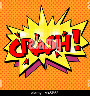 Crash di fumetti bolla di testo Foto Stock