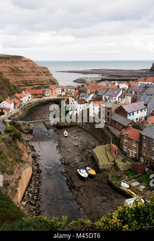 Porto Staithes North Yorkshire Foto Stock