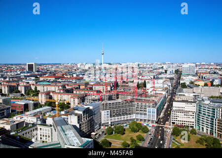 Panorama di Berlino. Berlin Catherdral e la Torre della TV Foto Stock