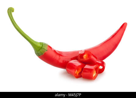 Peperoncino percorso isolato Foto Stock