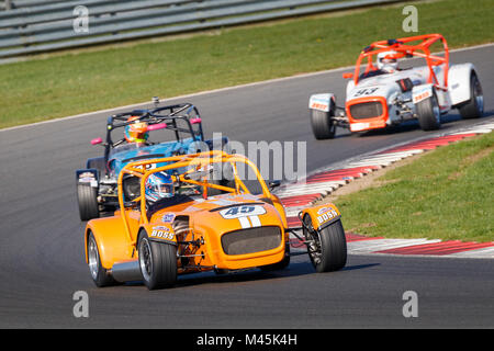 2016 Caterham CSR di classe I di arti oro magnifico Sevens con driver Pittard cristiana a CSCC incontro Snetterton Circuito motorino, Norfolk, Regno Unito. Foto Stock