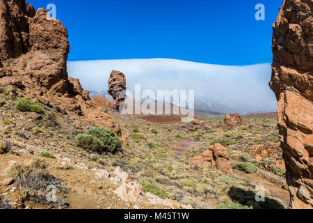 Le rocce in El Parco Nazionale del Teide, Tenerife, Isole Canarie, Spagna Foto Stock