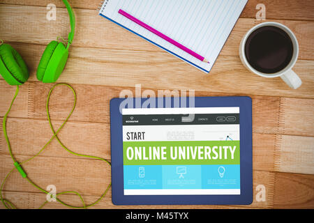 Immagine composita della università on line interface Foto Stock