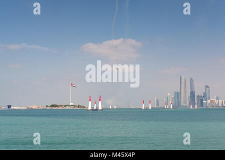 Red Bull Air Racing via, a Marina Corniche Abu Dhabi 2018 Foto Stock