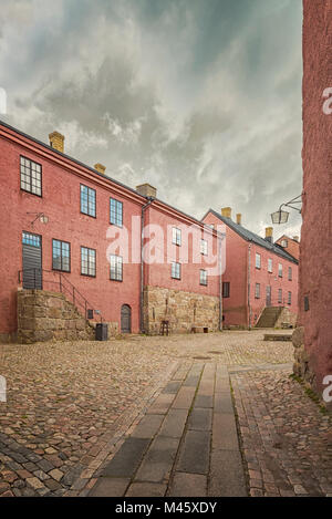 Varberg Fortress è un ex fortificazione in Varberg, Halland County, Svezia. Foto Stock