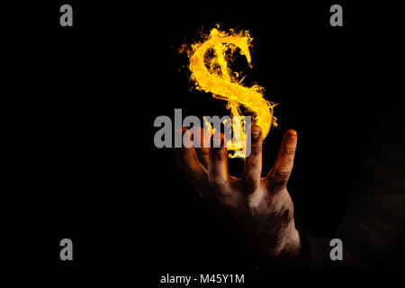Immagine composita di imprenditore presentando con le mani Foto Stock