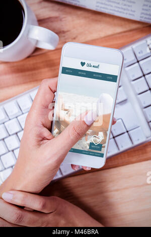Immagine composita di online dating app Foto Stock
