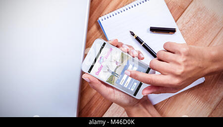 Immagine composita di online dating app Foto Stock