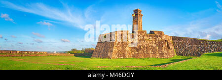 Anthonisz Memorial Clock Tower a Galle. Panorama Foto Stock