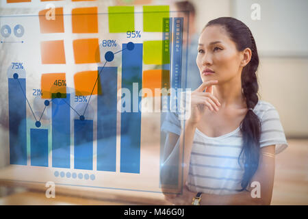 Immagine composita di percentuali di rappresentazione grafica Foto Stock