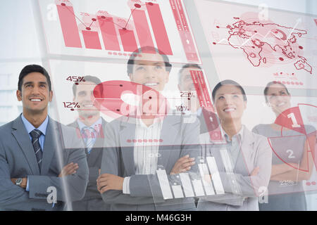 Immagine composita della gente di affari cercando in office Foto Stock