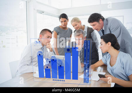 Immagine composita di percentuali di rappresentazione grafica Foto Stock