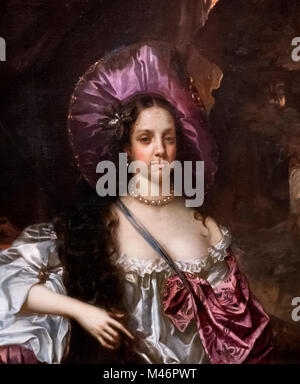Caterina di Braganza (1638-1705), regina consorte come moglie del re Carlo II. Ritratto di Hacob Huysmans, olio su tela, 1662-4. Dettaglio di un dipinto di grandi dimensioni, M46PWW. Foto Stock