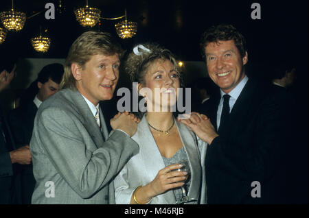 Mike Smith, Sarah Greene e Michael Crawford a varietà Club awards 1987 Foto Stock