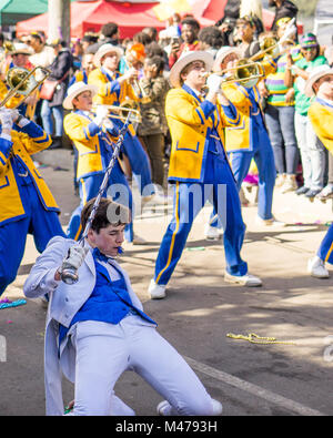 New Orleans, Louisiana / STATI UNITI D'AMERICA - 02/13/2018: Krewe di Zulu Parade durante il Mardi Gras Credito: Steven Reich/Alamy Live News Foto Stock