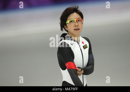 Gangneung, Corea del Sud. Xiv Feb, 2018. Nao Kodaira (JPN) pattinaggio di velocità : donna 1000m a Gangneung ovale durante il PyeongChang 2018 Giochi Olimpici Invernali in Gangneung, Corea del Sud . Credito: Koji Aoki AFLO/sport/Alamy Live News Foto Stock