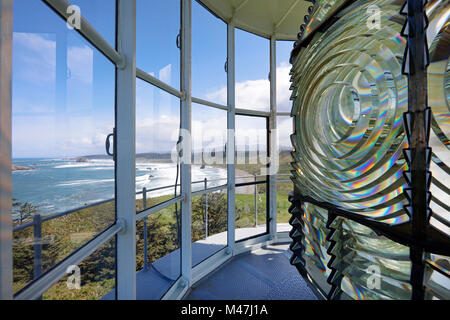 Vista dalla cima del capo Blanco Lighthouse, Oregon, Stati Uniti d'America. Foto Stock