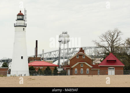 Fort Gratiot Faro, costruito nel 1825 Foto Stock