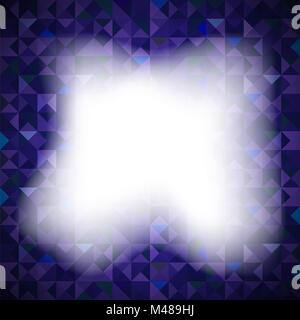 Sfondo blu con forme geometriche, triangoli. Foto Stock