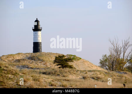 Grande Punto Sable Faro in dune, costruito nel 1867 Foto Stock
