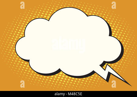 Fumetto bolla forma cloud Foto Stock