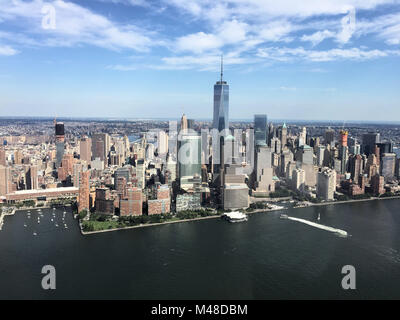 New York dall'aria Foto Stock