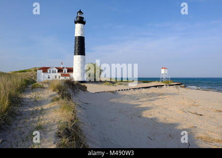Grande Punto Sable Faro in dune, costruito nel 1867 Foto Stock