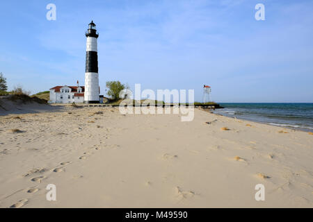 Grande Punto Sable Faro in dune, costruito nel 1867 Foto Stock