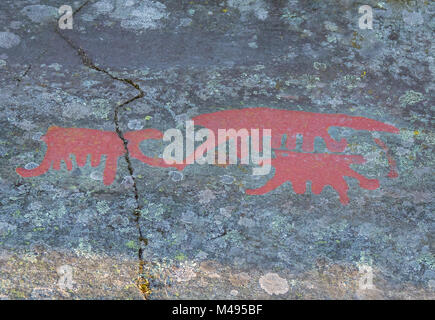 Petroglifi svedese in Norrkoping Foto Stock