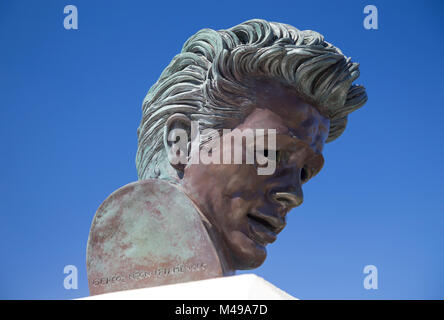 Busto di James Dean al Parco Osservatorio Griffith, Los Angeles, California, Stati Uniti d'America Foto Stock