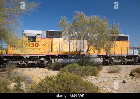 Pensionati della Union Pacific Locomotiva 9950 presso la Western America Railroad Museum, Barstow, CALIFORNIA, STATI UNITI D'AMERICA Foto Stock