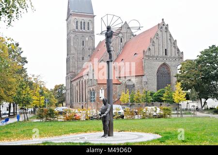 Monumento ai fratelli Lilienthal a Anklam Germania Foto Stock