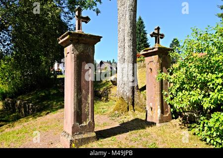 Ingresso alla ex monastero in Kniebis Schwarzwald Germania Foto Stock