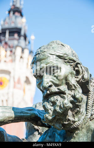 I Borghesi di Calais , una delle più celebri sculture di Auguste Rodin, Foto Stock