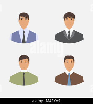 Avatar set ritratto front office manager per il web design Foto Stock