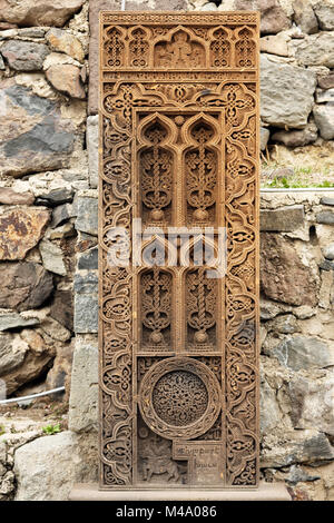 Khachkar, la Sacra Croce di pietra Foto Stock