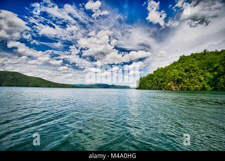 Belle scene di paesaggio presso il lago jocassee Carolina del Sud Foto Stock