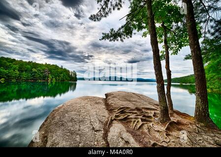 Belle scene di paesaggio presso il lago jocassee Carolina del Sud Foto Stock