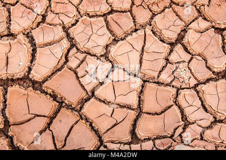 Asciugare argilla del suolo in Lanzarote Foto Stock