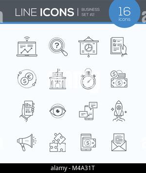 I concetti di business - Impostazione della linea design icone di stile Business - Impostazione della linea design icone di stile Illustrazione Vettoriale