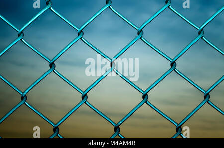 Maglia di filo recinzione, Maschendrahtzaun Foto Stock