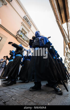 Illustre Confraternita Penitenziale e la fraternità dei Penitenti di nostro Signore Gesù della scadenza del Arguijuela e nostra Madre e Signora di grazia e di speranza in Cáceres. Foto Stock