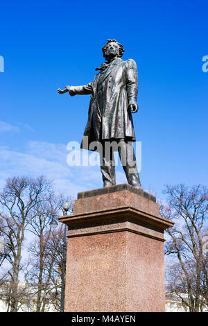 Monumento a Alexander Pushkin a San Pietroburgo Foto Stock