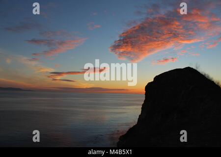 Tramonto, Palos Verdes Peninsula, Los Angeles, California Foto Stock